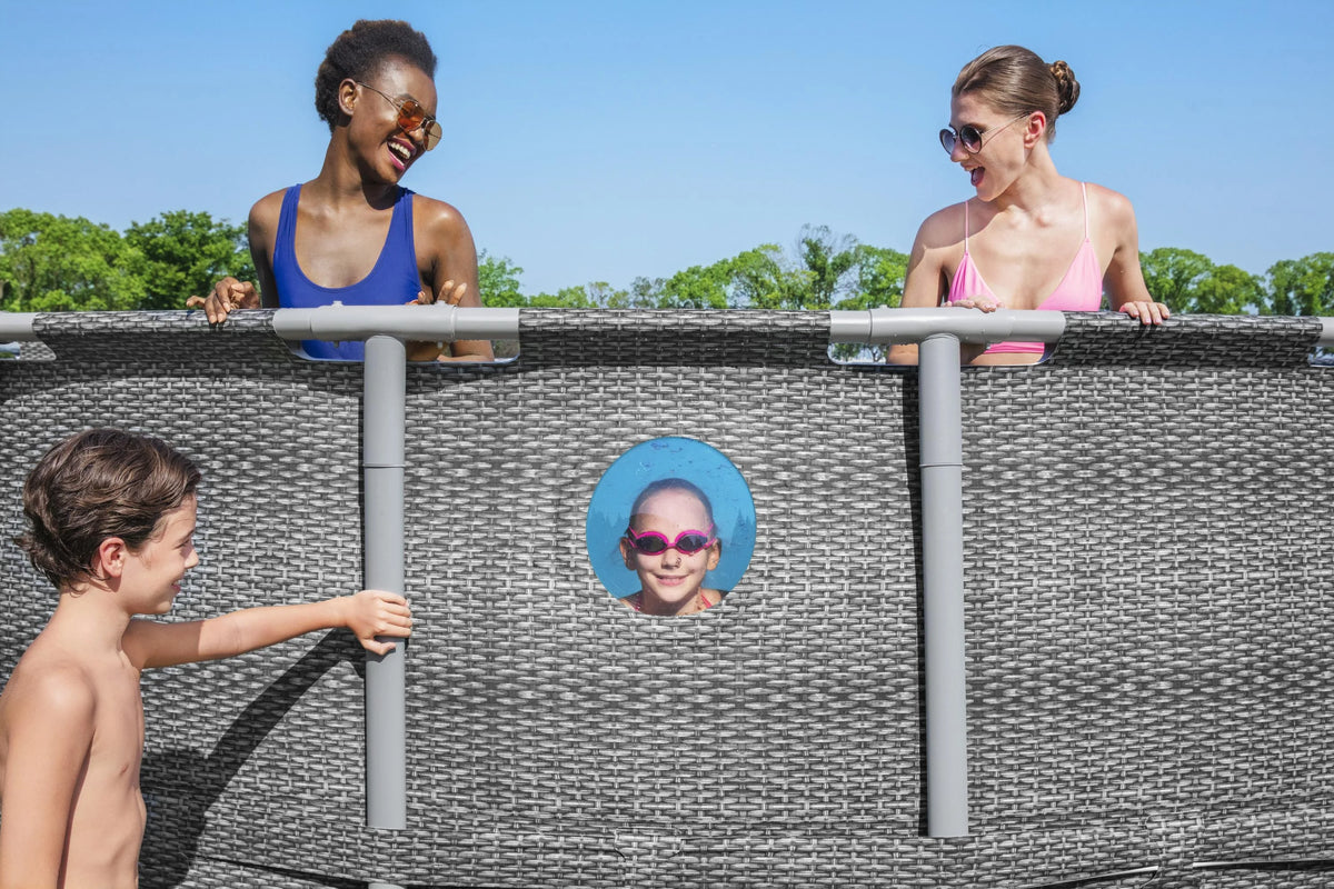22'x52" Power Steel Frame Round Swimming Pool Set O628
