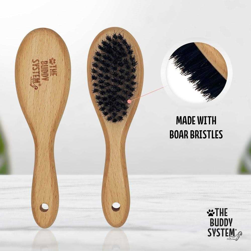 Boar Bristle Wooden Handle Cat Brush U180105