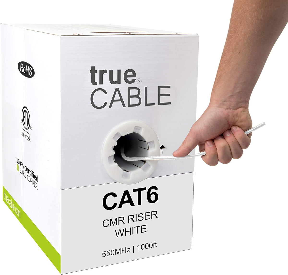 1000ft Purple 23AWG 4 Pair Solid Bare Copper Bulk Ethernet Cable X518