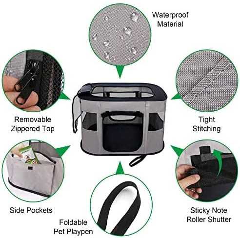 Portable Pet Playpen Collapsible Kennel V477