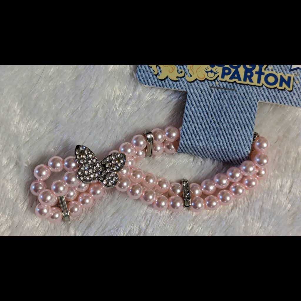 Pink Sparkling Butterfly Neck Piece E6329