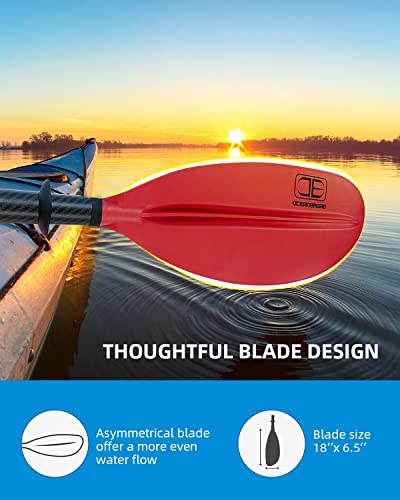 Adjustable Carbon Fiber Kayak Paddle 86in to 94in with Paddle Leash F525245