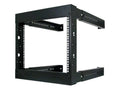 6U Open Wall Mount Frame Rack Adjustable Depth D348