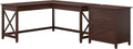 60W L Shaped Desk with Lateral File Cabinet in Washed Gray V767