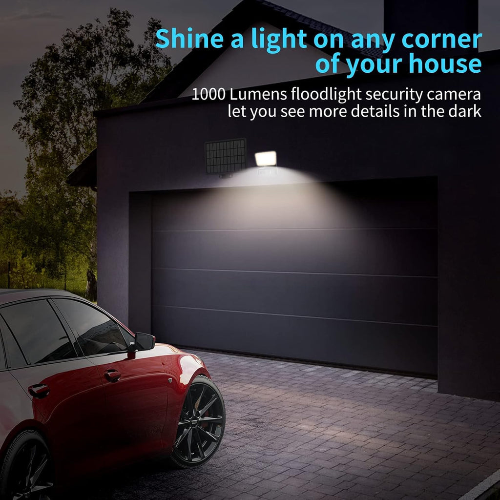 Solar Battery Powered Outdoor Security Camera with 2-Way Audio and Motion Siren Alarm V591