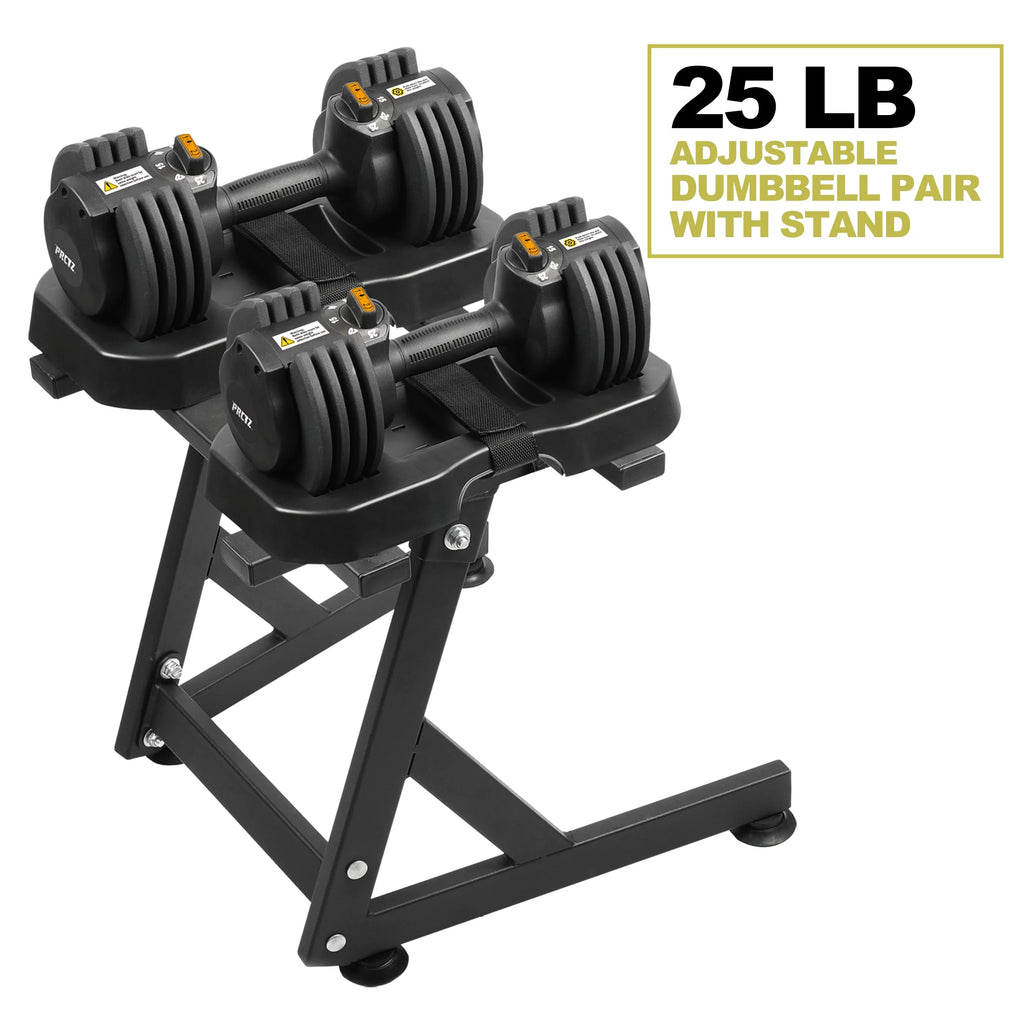 10-30lb Quick Select Adjustable Dumbbell Pair with Stand Y692