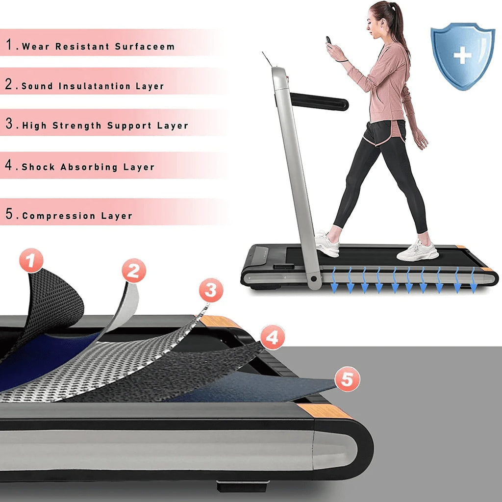 Folding Treadmill with Remote & Screen, 2.5 HP 220 lbs X301