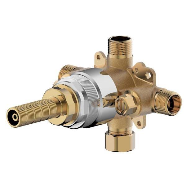 Single Handle 3-Spray Tub and Shower Faucet with Rough-In Valve in Brushed N M3855