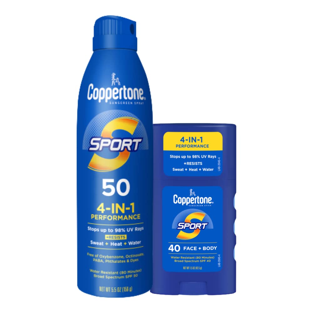 Sport Sunscreen Spray SPF 50 5.5 Oz and Sport Sunscreen Stick SPF 40 1.5 Oz C45608