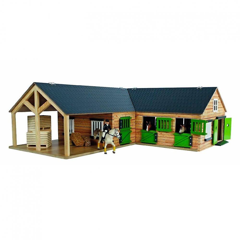 1-24 Scale Horse Stable with 4 Box Storage & Wash Box A44980