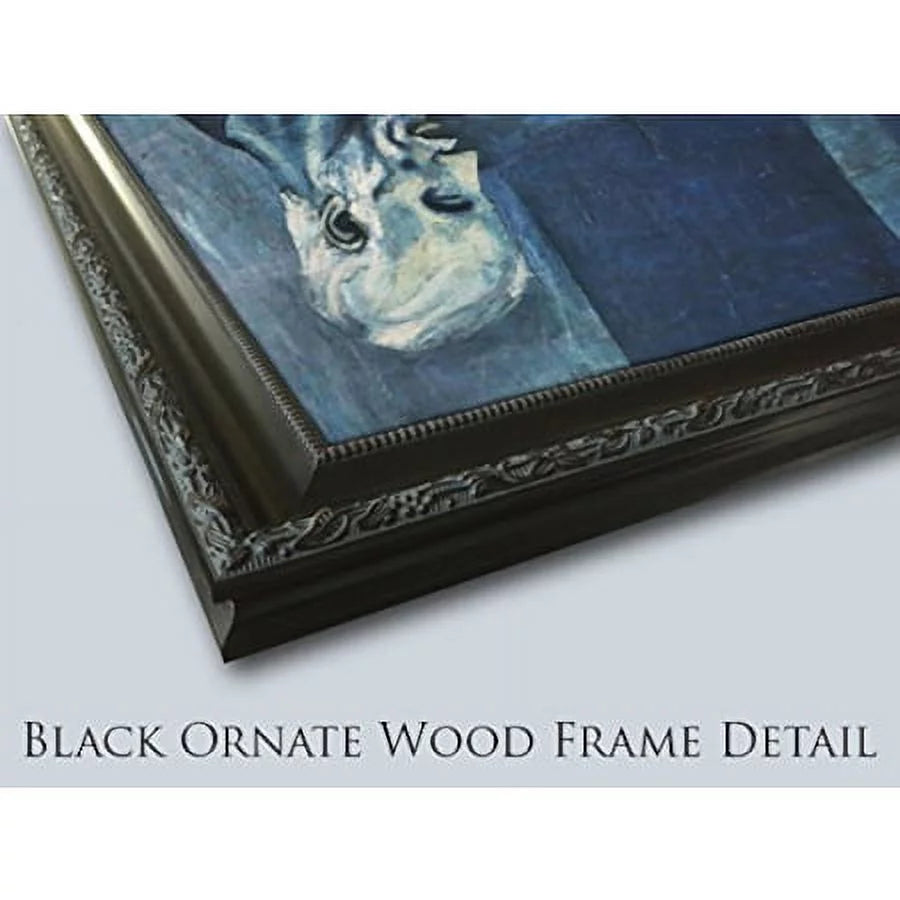 Black Ornate Wood Framed Art Print V221912