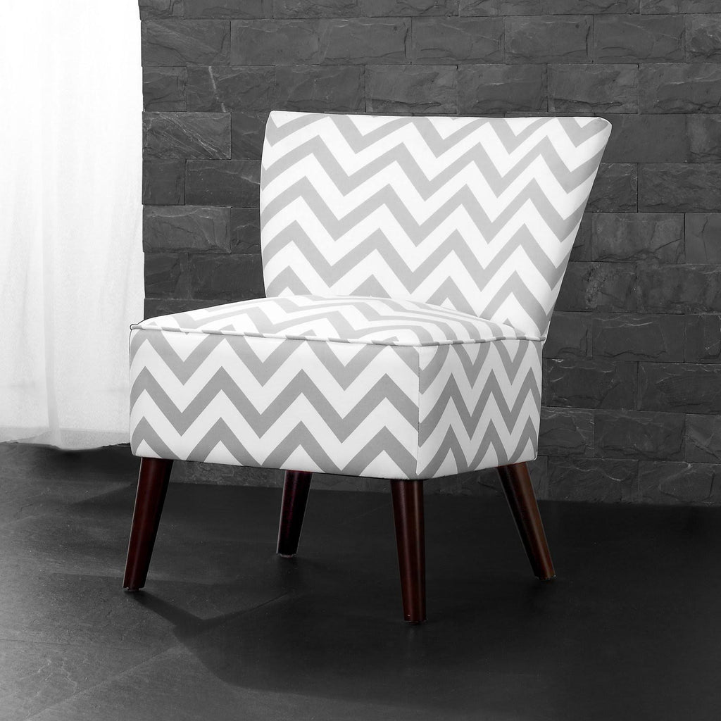 Gray Chevron Accent Chair P445