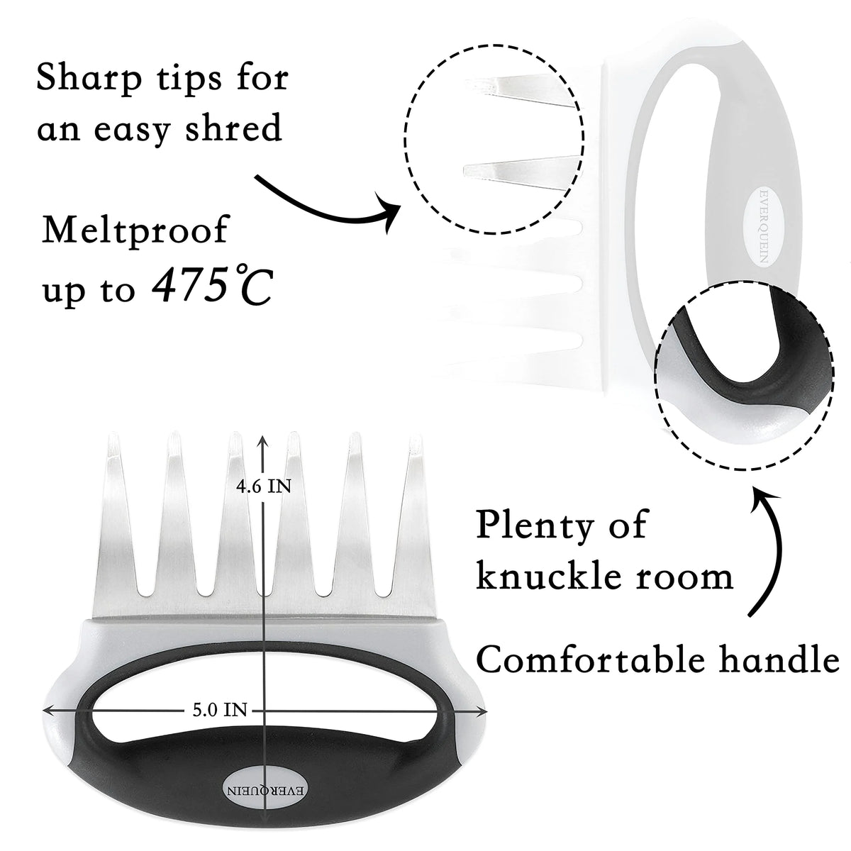Meat Shredder Claws Heat Resistant Stainless Steel B619