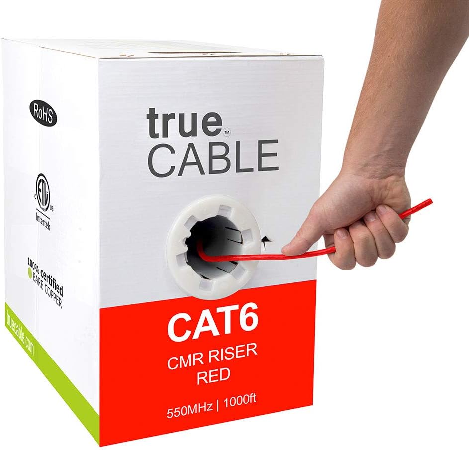 1000ft Purple 23AWG 4 Pair Solid Bare Copper Bulk Ethernet Cable X518