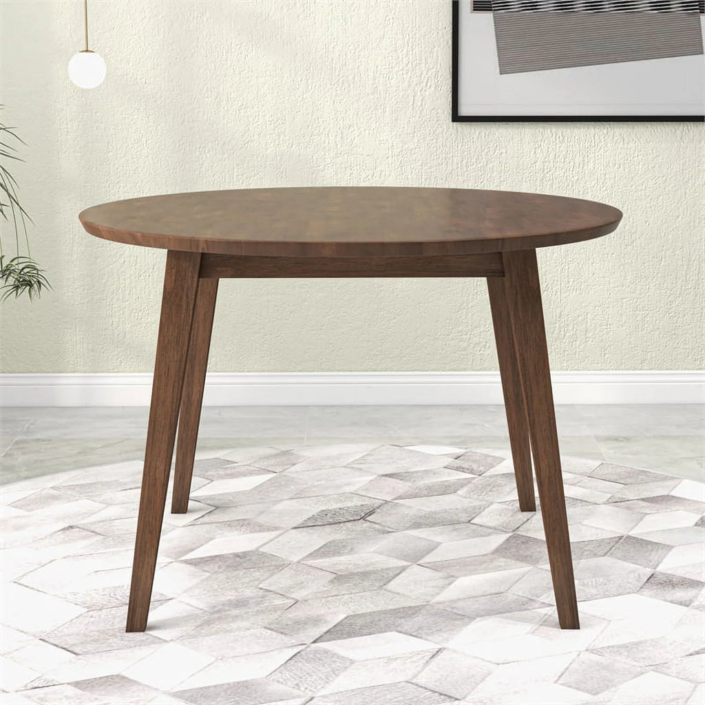 Walnut Round Solid Wood Dining Table F62299