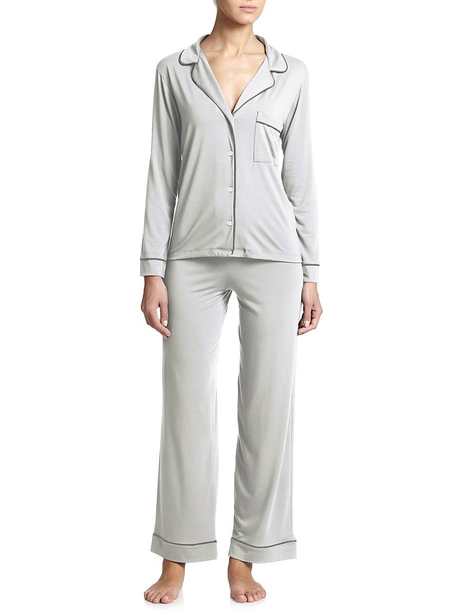 Avocado/Antique Rose Long PJ Set S90706