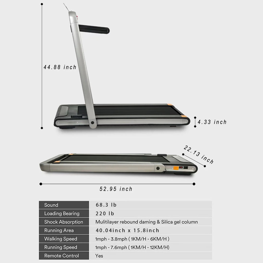 Folding Treadmill with Remote & Screen, 2.5 HP 220 lbs X301
