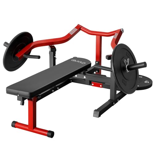 Chest Press Machine with Independent Converging Arms, Adjustable Flat Incline Bench G42559