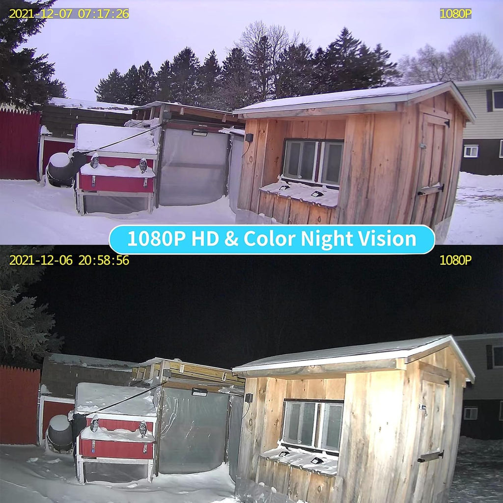 Solar Battery Powered Outdoor Security Camera with 2-Way Audio and Motion Siren Alarm V591