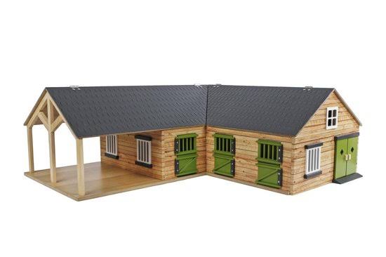 1-24 Scale Horse Stable with 4 Box Storage & Wash Box A44980