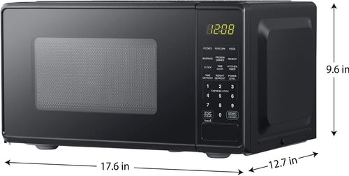 0.7 Cu ft Compact Countertop Microwave Oven, Black E515