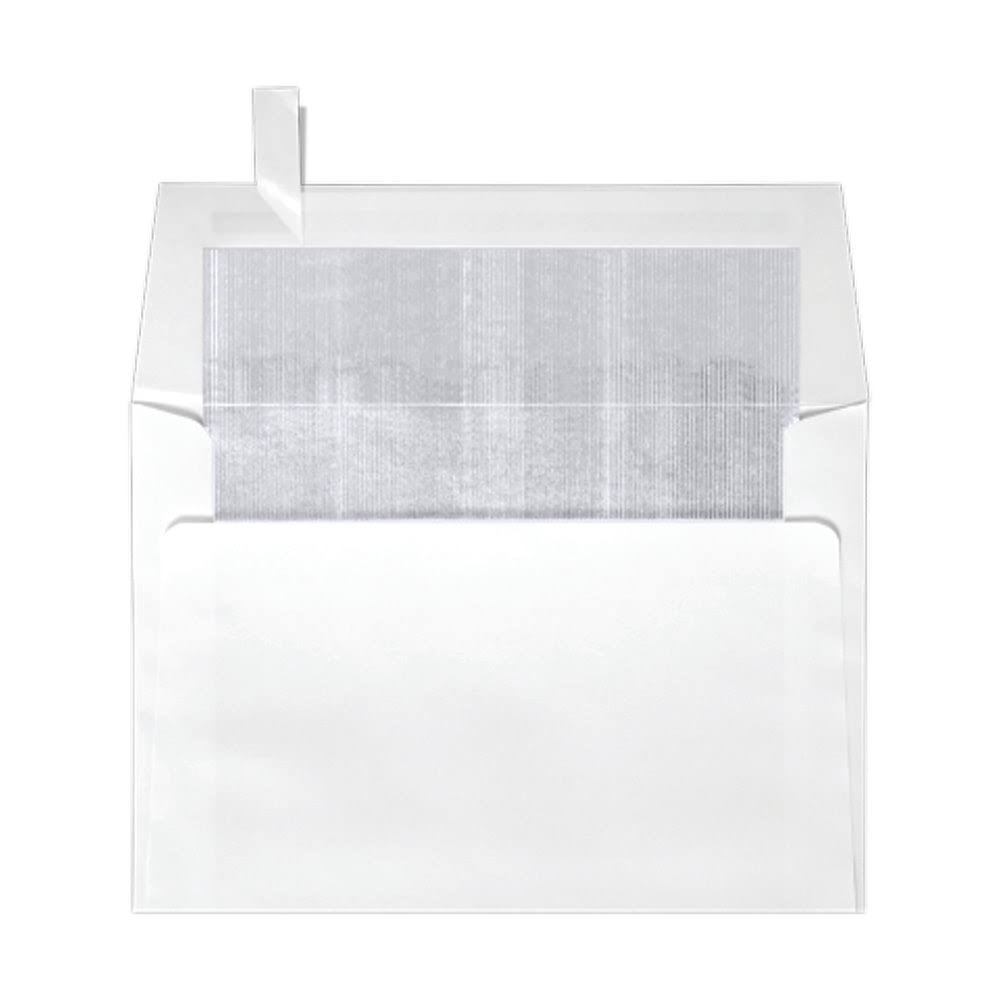 Square Envelopes with Peel Press Closure 6 1/2in. x 6 1/2in. Silver/White Pack of 250 U2792