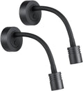 12V Dimmable Gooseneck LED Reading Light with USB Charger, Black, 2 Pack C12206