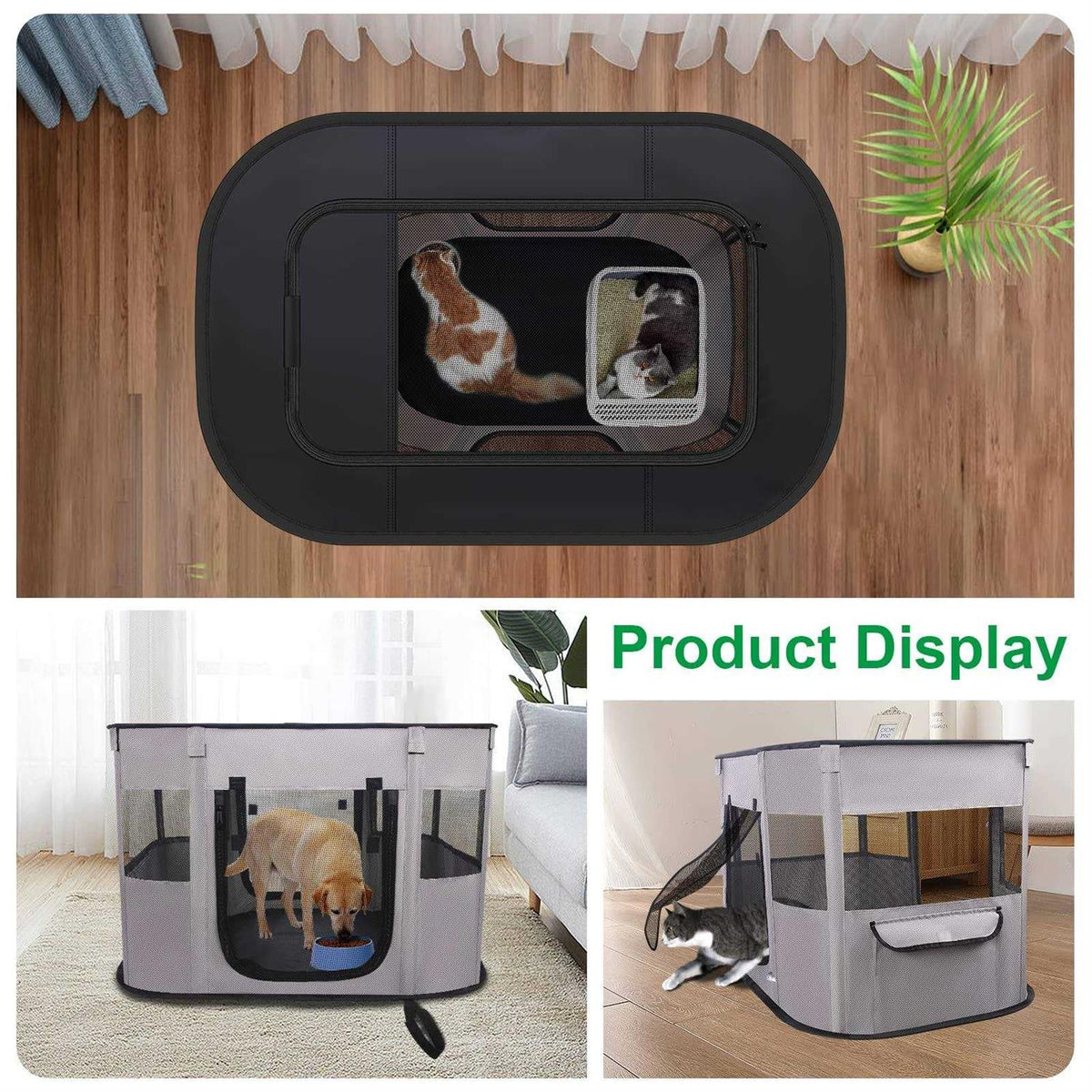 Portable Pet Playpen Collapsible Kennel V477