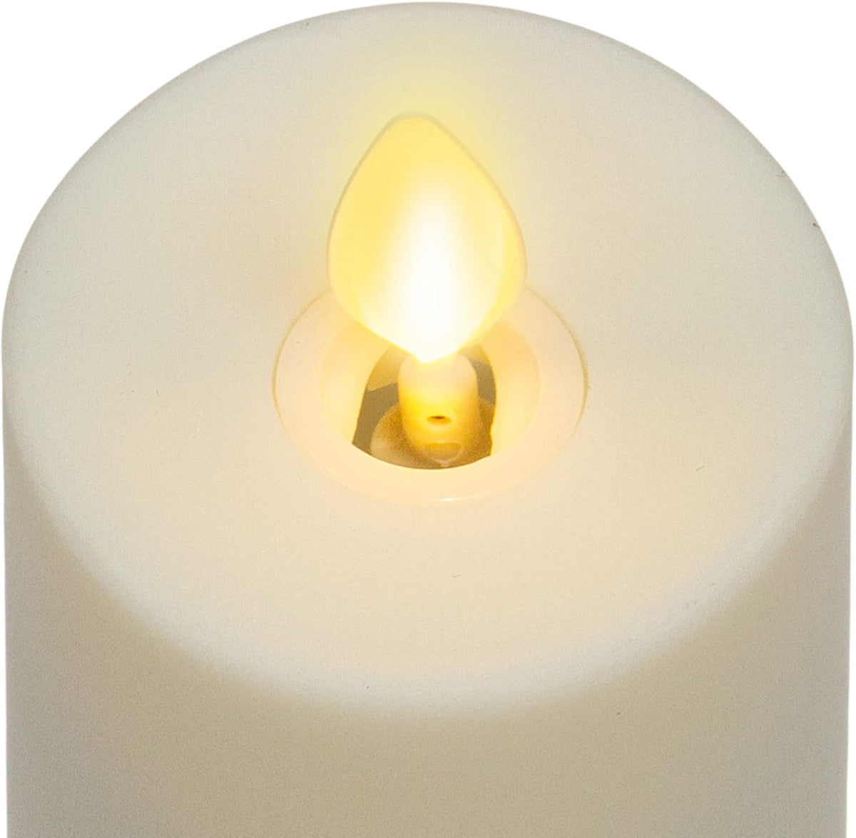 Set of 3 Flameless LED Pillar Candle with Remote Control, Ivory Z899037