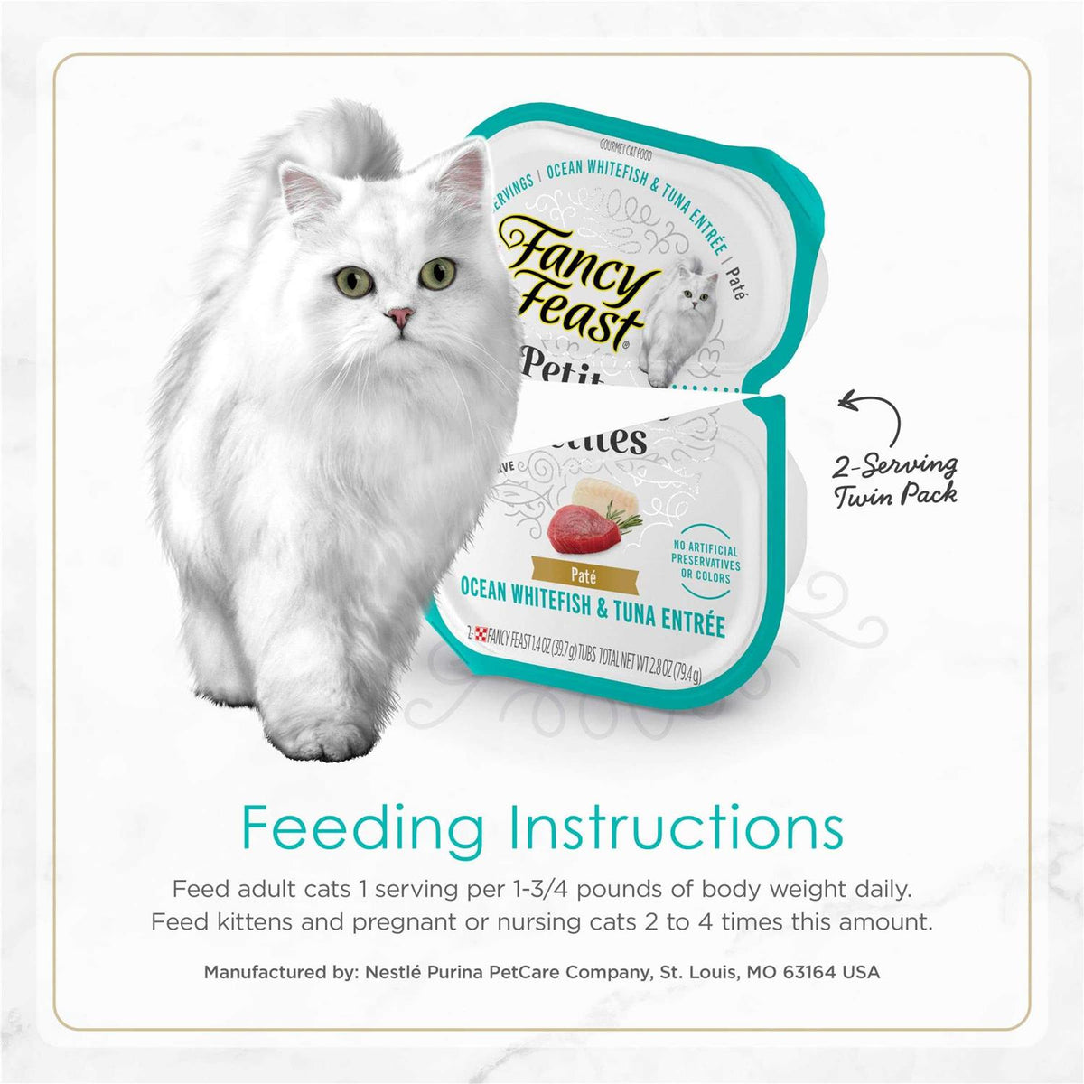 Ocean Whitefish & Tuna Pate Wet Cat Food V125