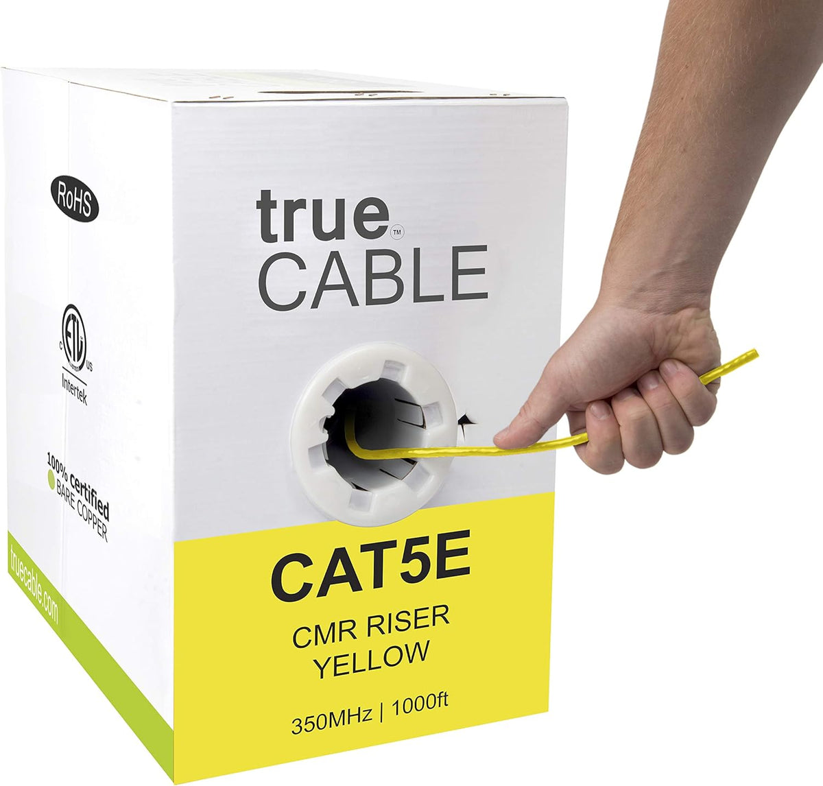 1000ft Orange 24AWG 4 Pair Solid Bare Copper Bulk Ethernet Cable U689