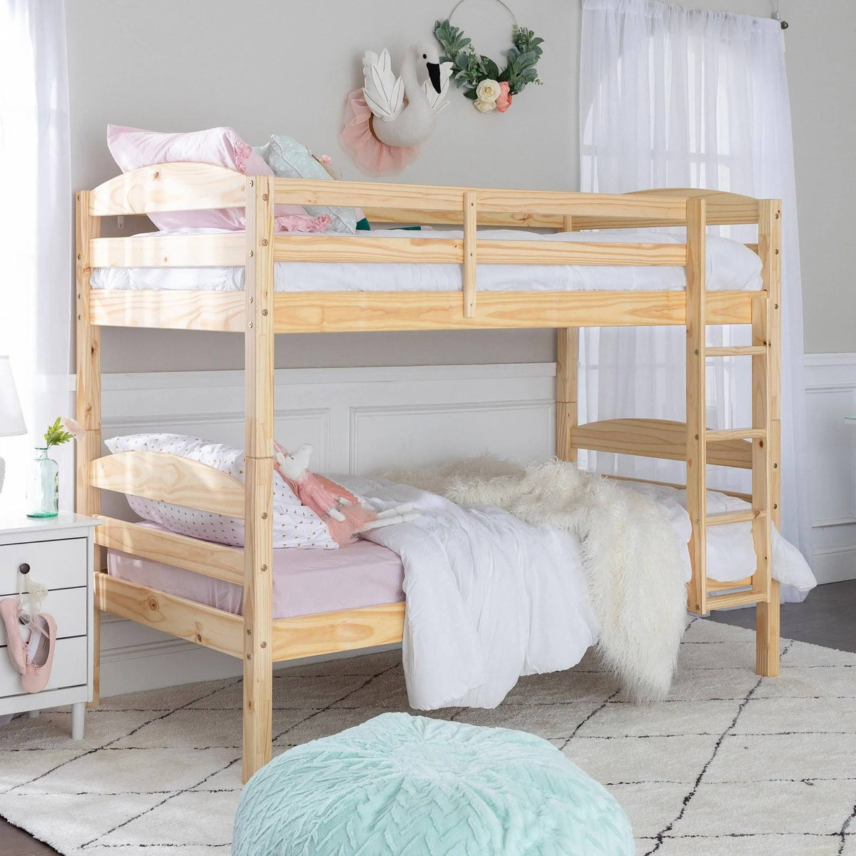Twin Over Twin Solid Wood Bunk Bed M33896