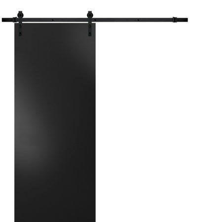 Black Matte Barn Door with Hardware K226122