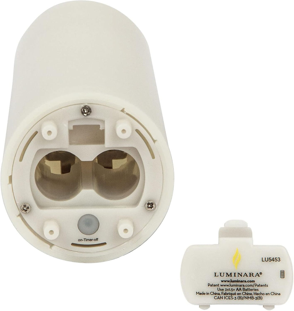 Set of 3 Flameless LED Pillar Candle with Remote Control, Ivory Z899037