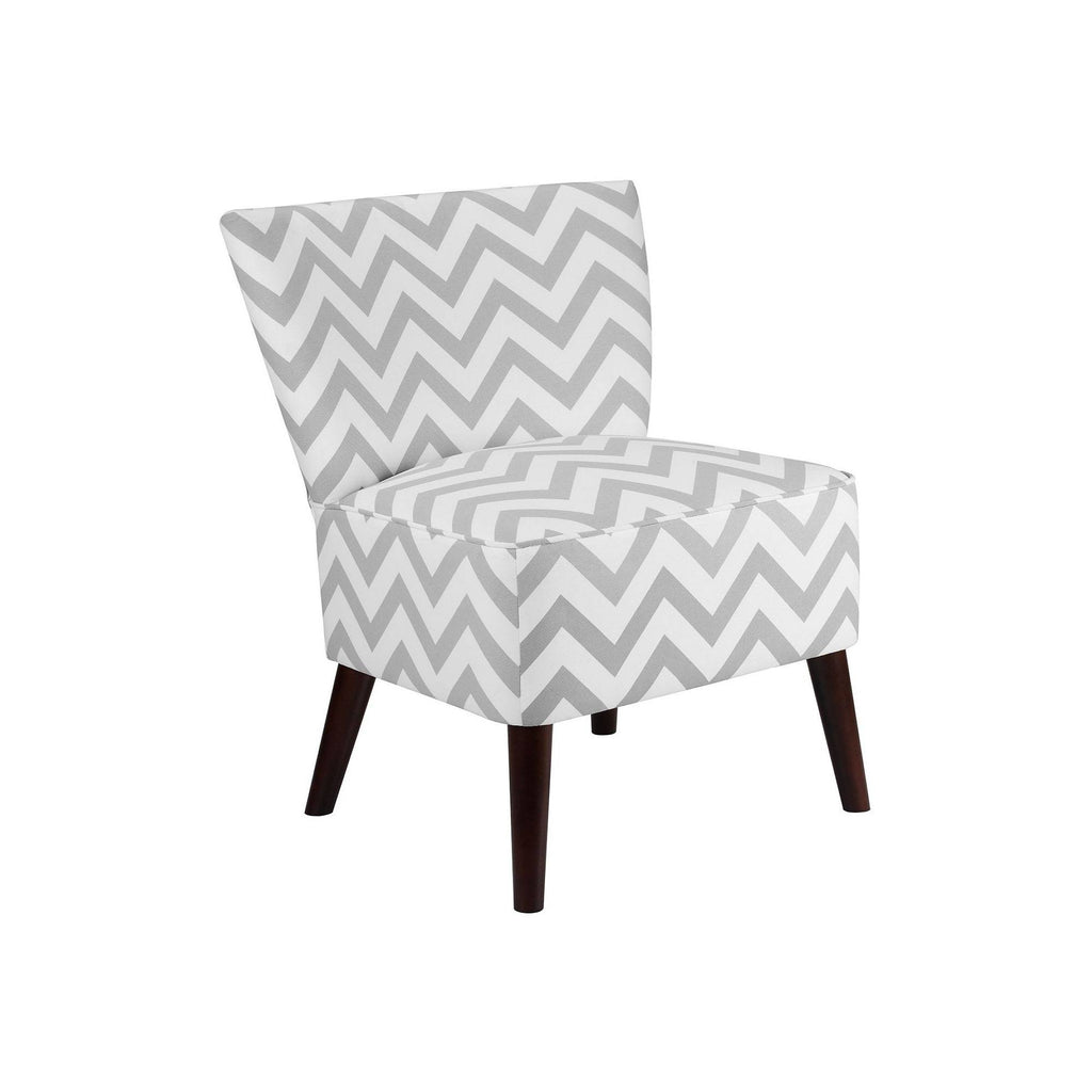 Gray Chevron Accent Chair P445