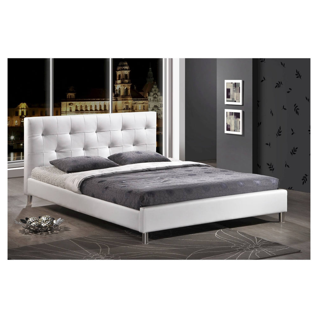 King Bed with Crystal Button Tufting T6121