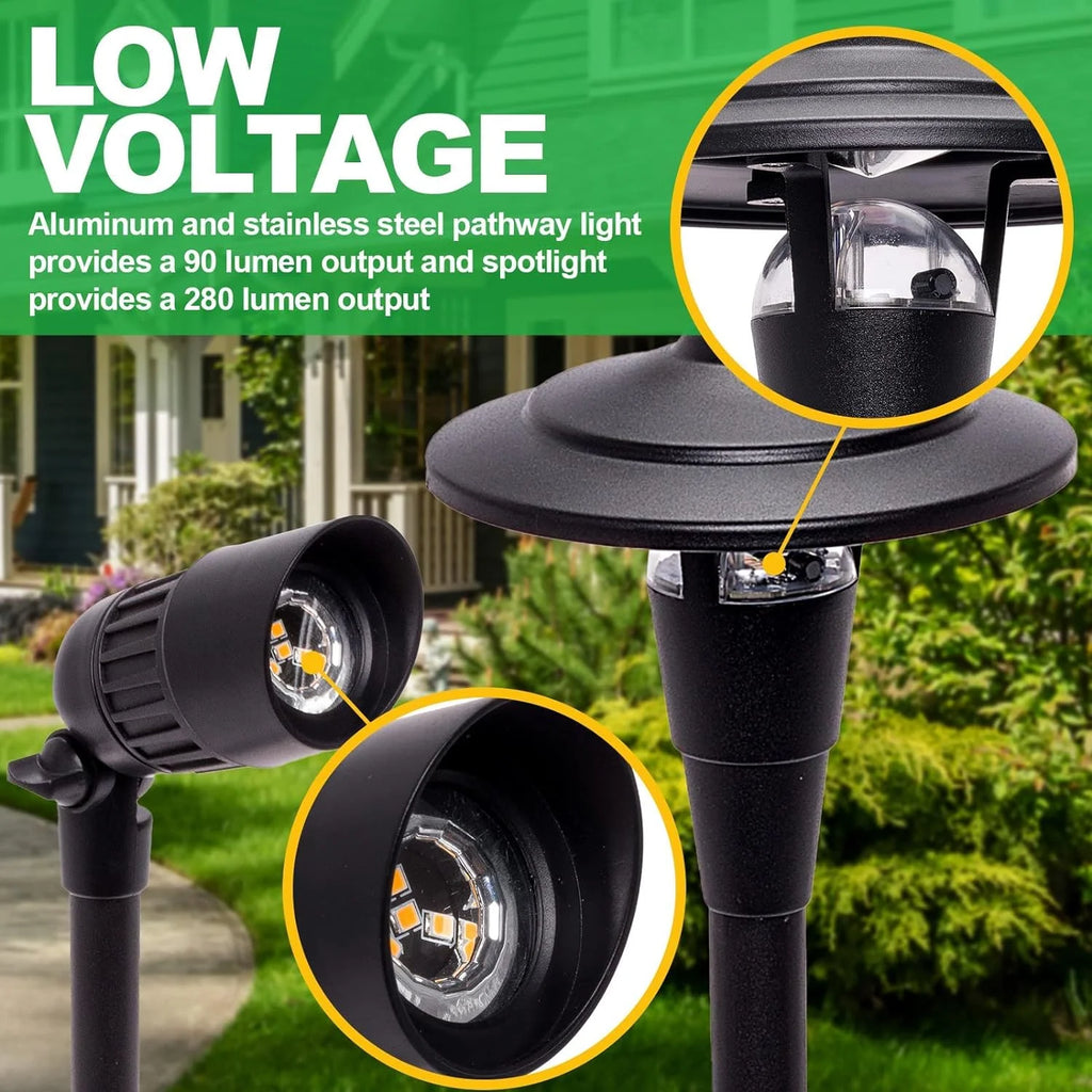 Low Voltage Wired Landscape Pathway Yard Stake Light S314657