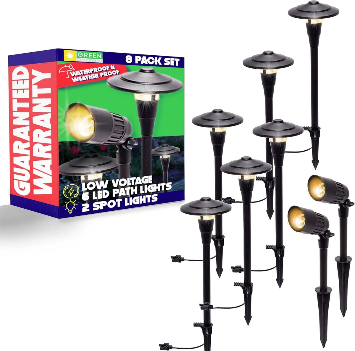 Low Voltage Wired Landscape Pathway Yard Stake Light S314657