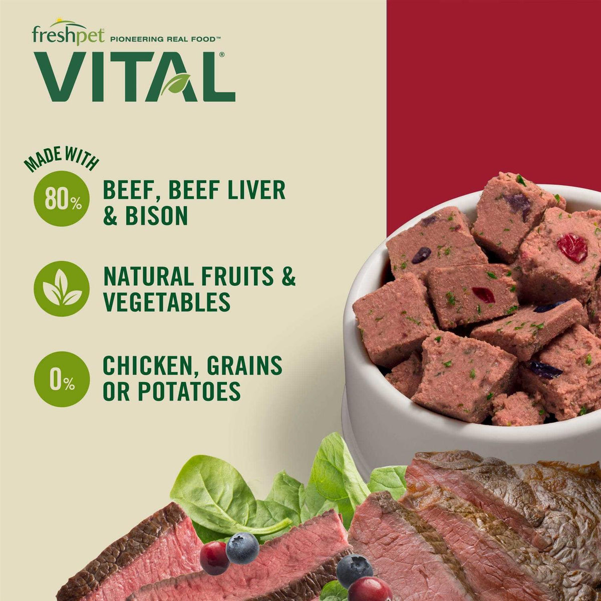 Grain-Free Beef & Bison Fresh Dog Food H585690