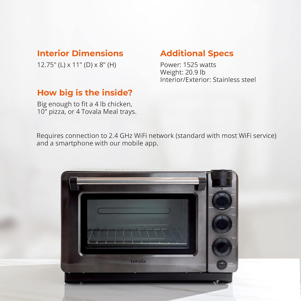 Black & Stainless Steel Smart Steam Oven W637747
