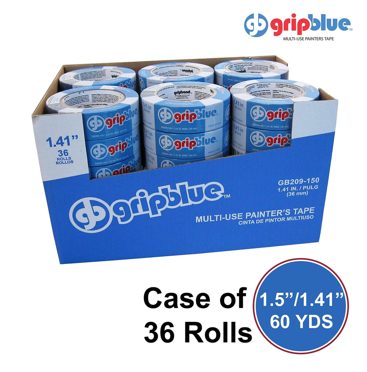 1.5 inch x 60 yds Blue Painters Tape D5282