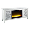 Mirrored TV Stand with Fireplace B1304