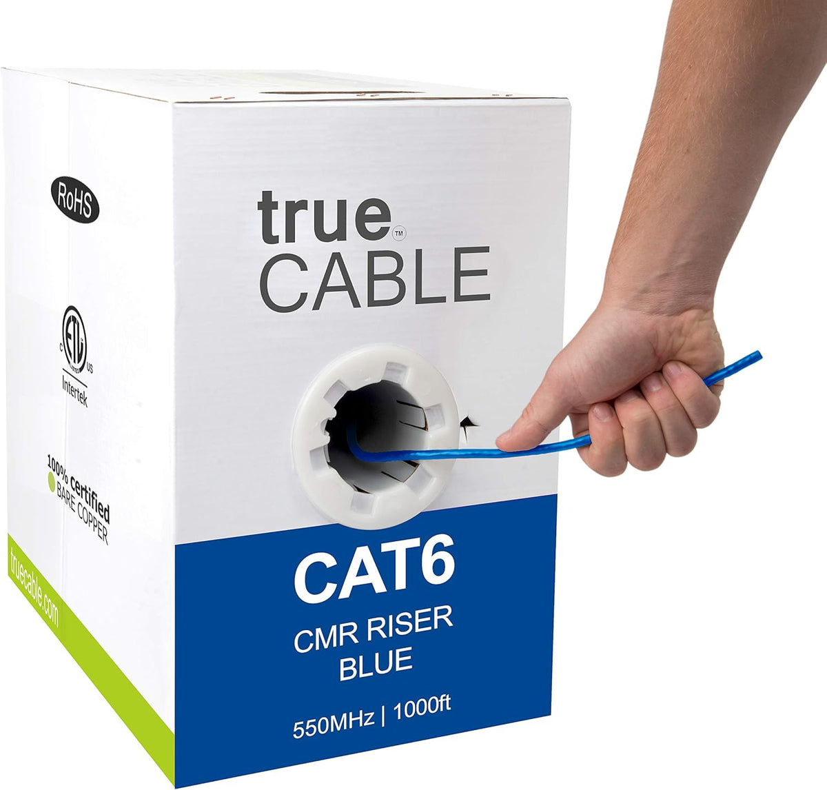 1000ft Purple 23AWG 4 Pair Solid Bare Copper Bulk Ethernet Cable X518