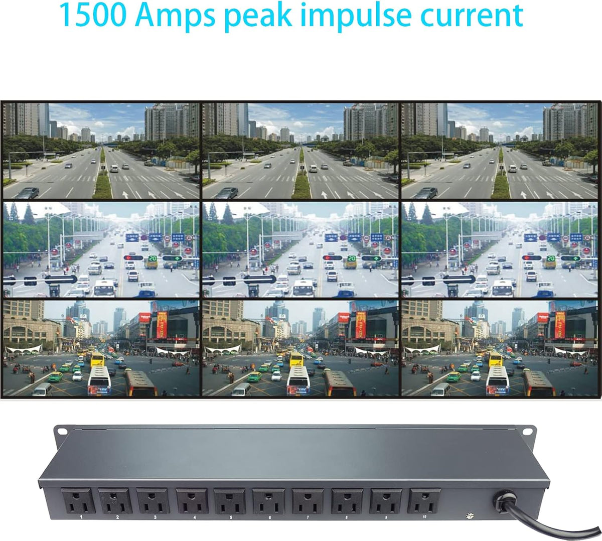 10 Outlet 1U Full Metal PDU Power Strip with Rackmount, Pack of 2 Z58191