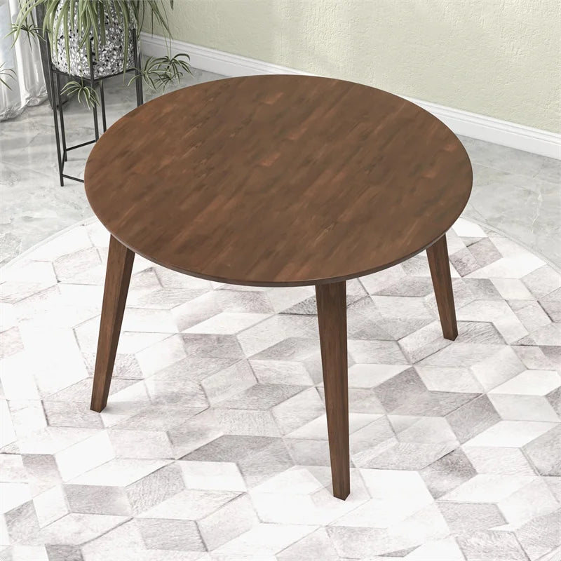 Walnut Round Solid Wood Dining Table F62299