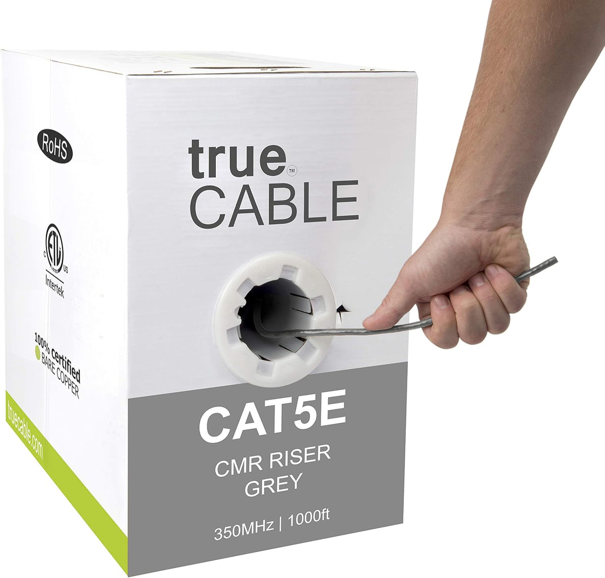 1000ft Orange 24AWG 4 Pair Solid Bare Copper Bulk Ethernet Cable U689