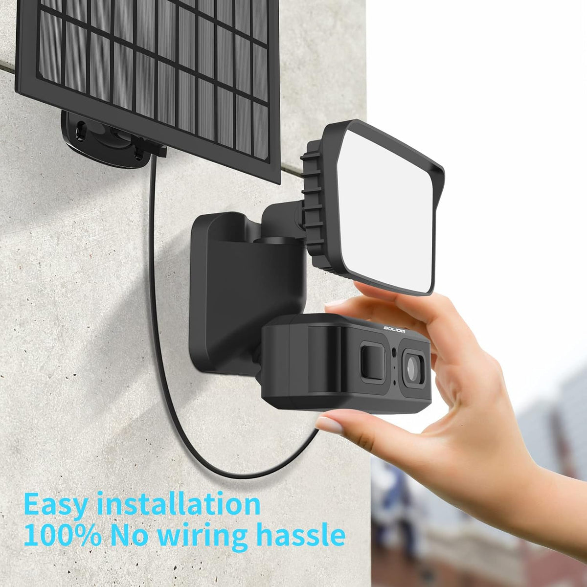 Solar Battery Powered Outdoor Security Camera with 2-Way Audio and Motion Siren Alarm V591