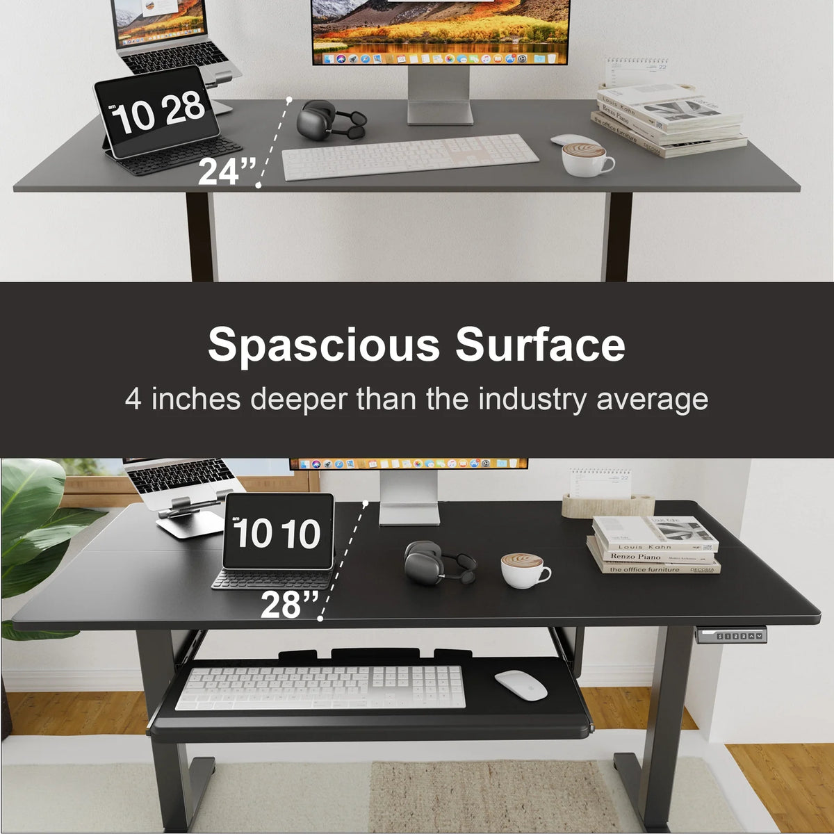 55 x 28 inches Height Adjustable Electric Standing Desk Y19976