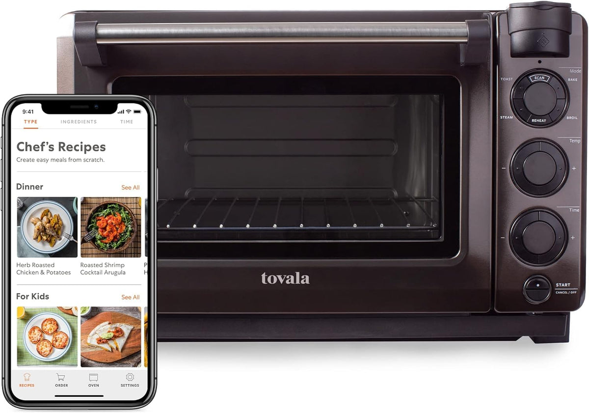 Black & Stainless Steel Smart Steam Oven W637747