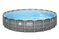 22'x52" Power Steel Frame Round Swimming Pool Set O628